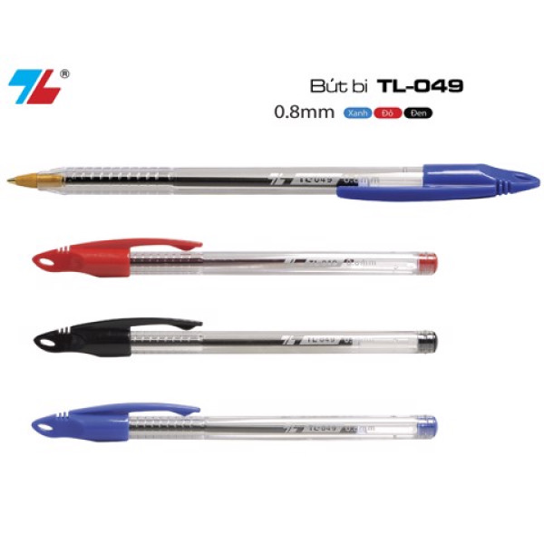 Bút bi TL-049 (0.8) Xanh-Đen (Thiên Long)